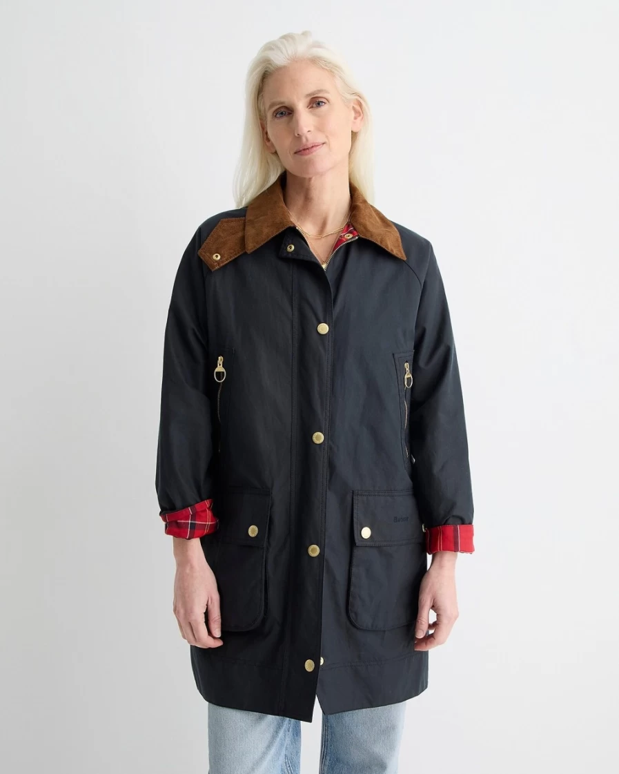 J.Crew Women's Navy Agnetha Wax Jacket – Limited-Edition Barbour Collaboration