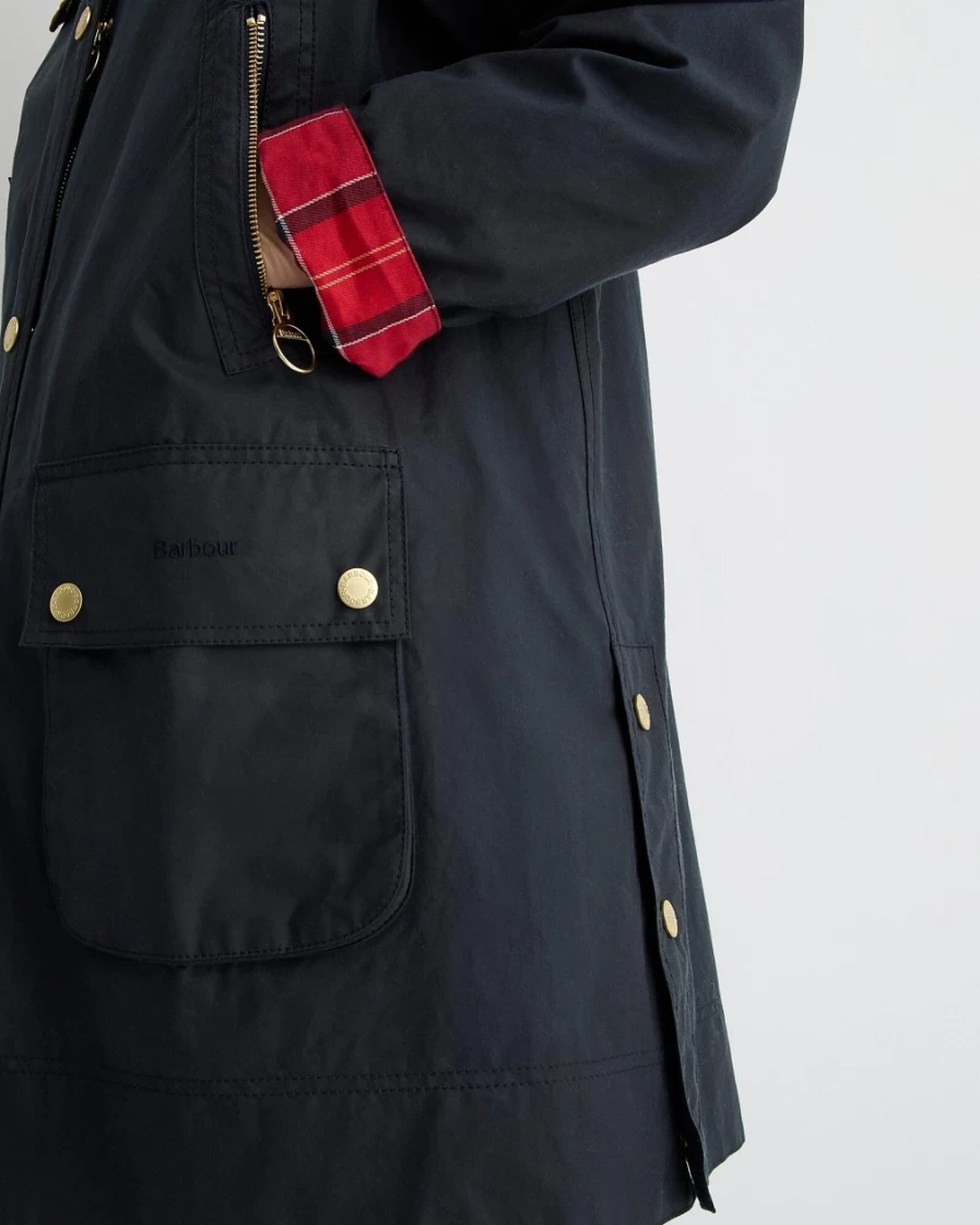 J.Crew Women's Navy Agnetha Wax Jacket – Limited-Edition Barbour Collaboration
