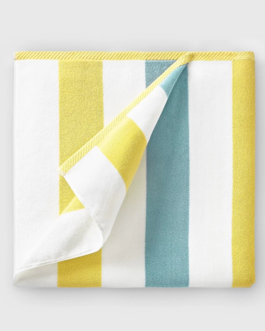 J.Crew Pale Chamois Laguna Beach Cabana Towel by Textile Company