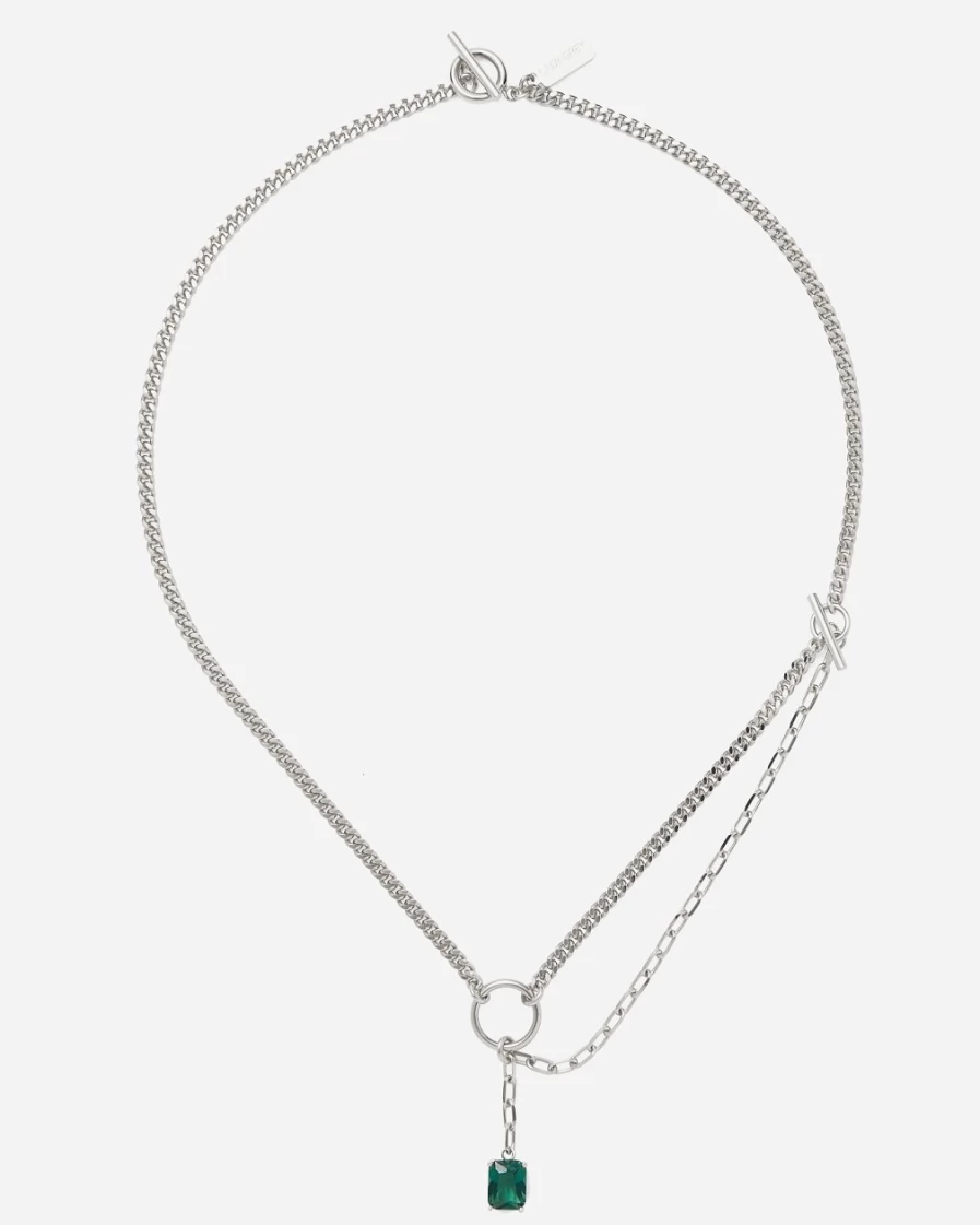 J.Crew Women's Silver Lady Grey Asa Necklace