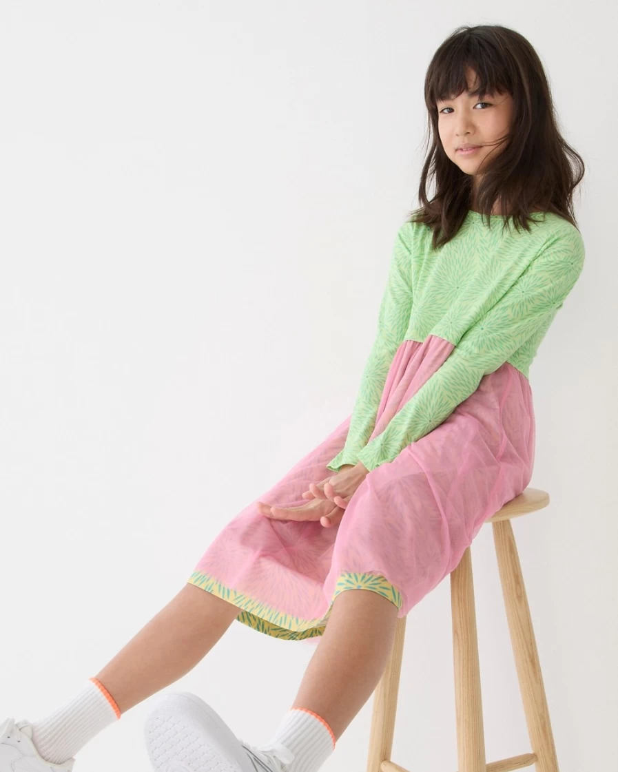 J.Crew Kids' Lime Sherbet Knit Dress - Limited-Edition Julia Chiang Collaboration for Girls