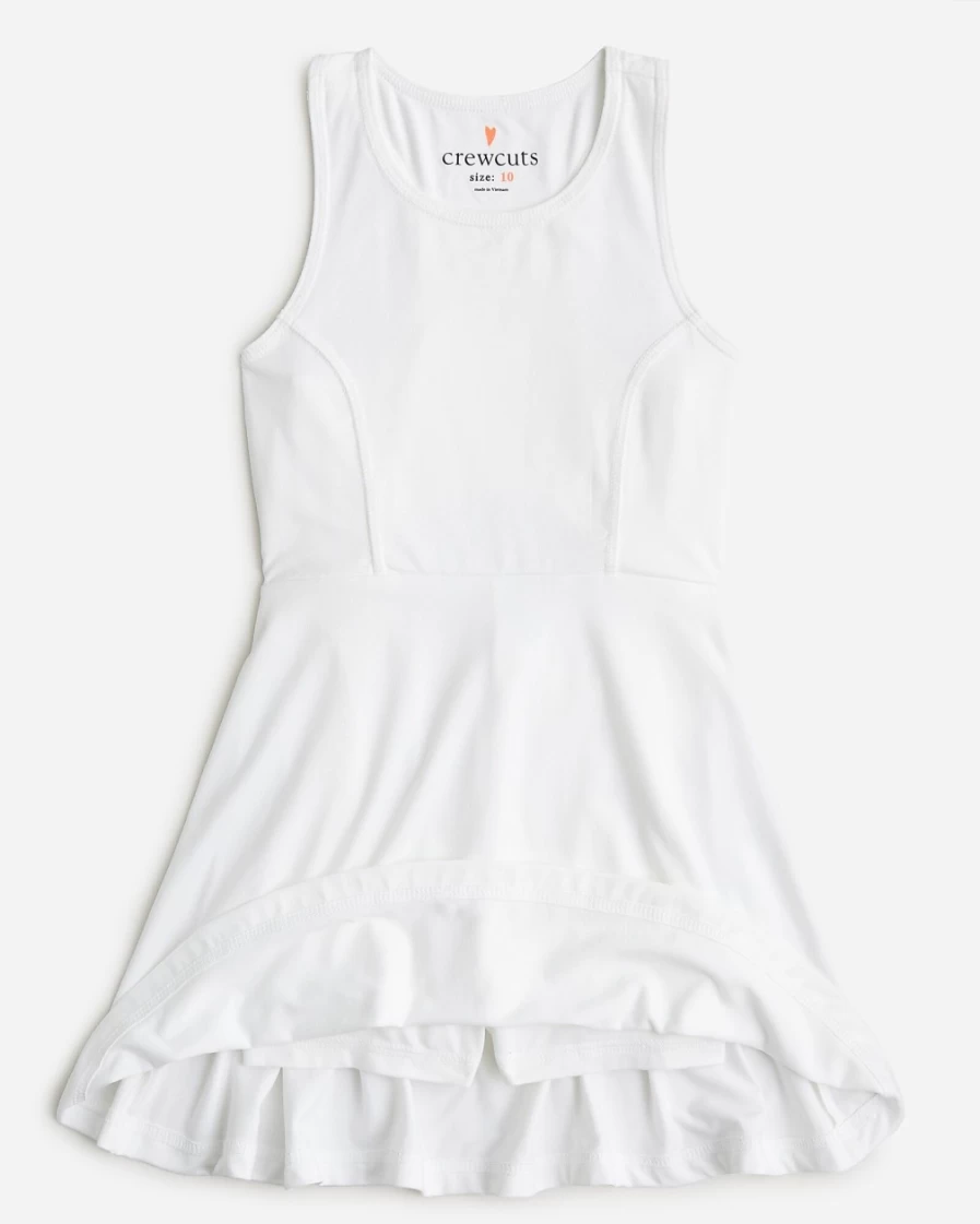 J.Crew Girls' White Active Tank Dress for Play & Comfort
