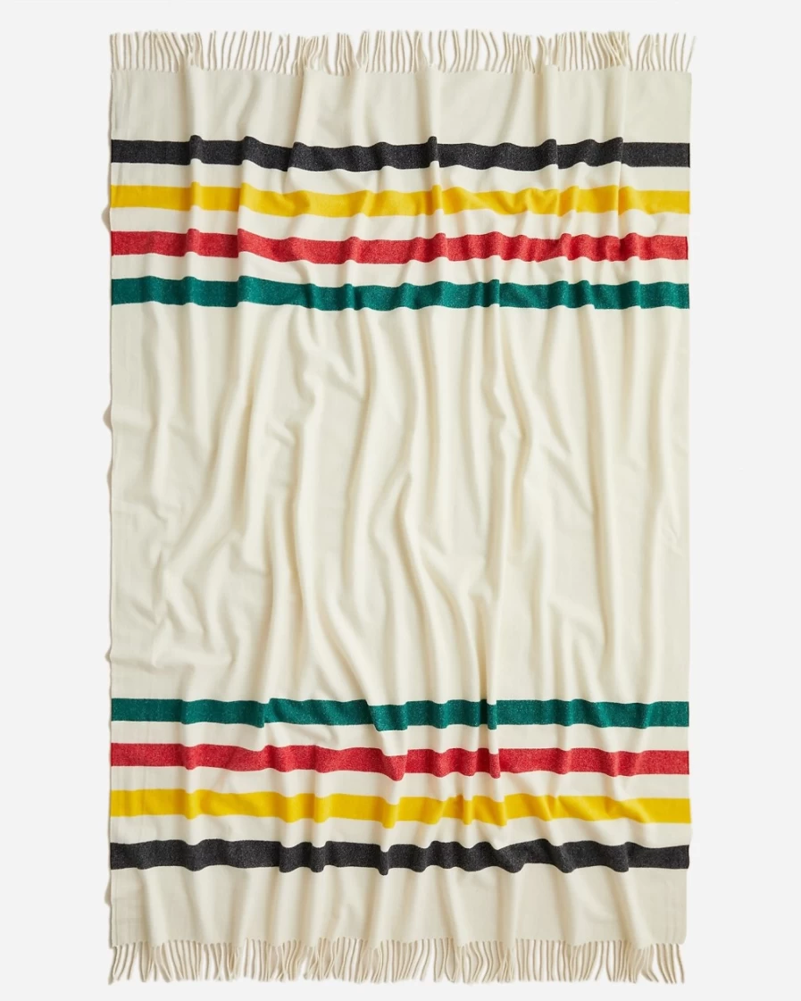 J.Crew Men's Glacier National Park Merino Wool Throw Blanket by Pendleton