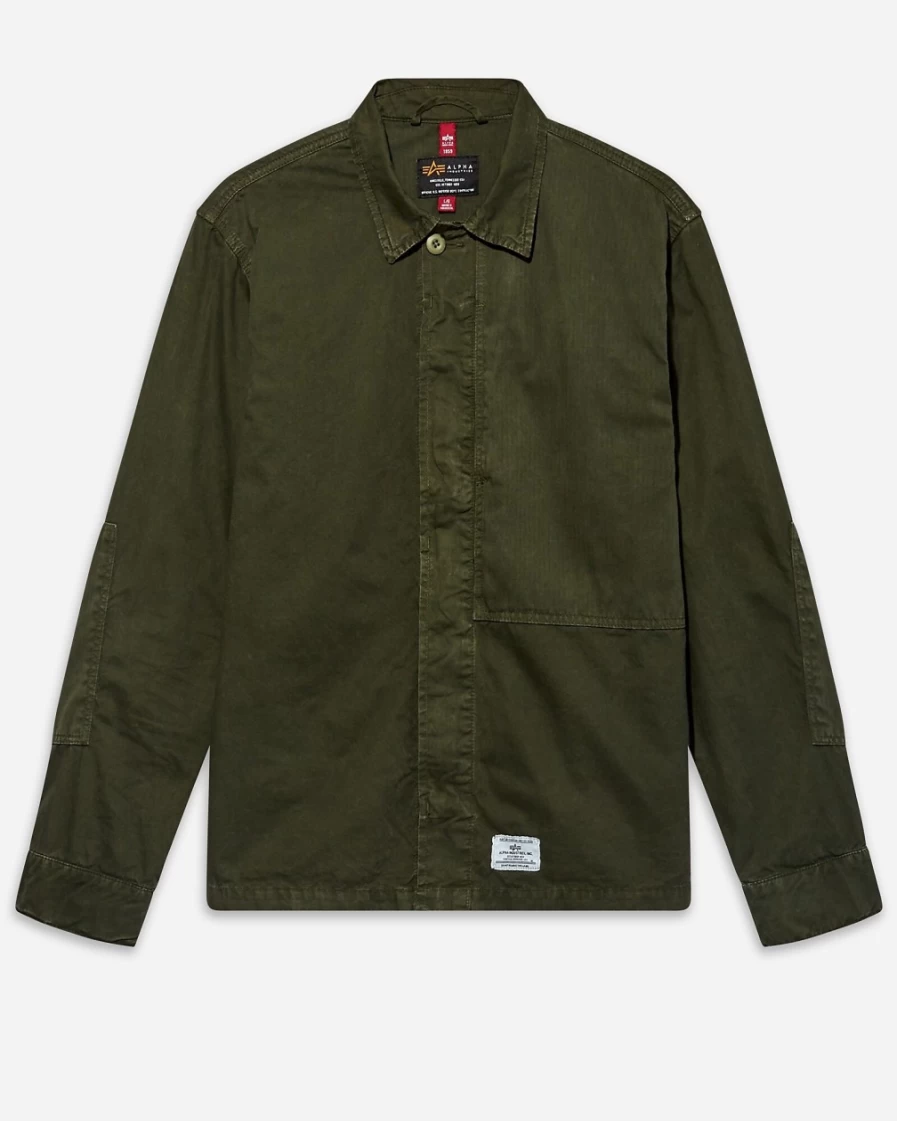Men's J.Crew Green Alpha Industries Contrast Shirt-Jacket