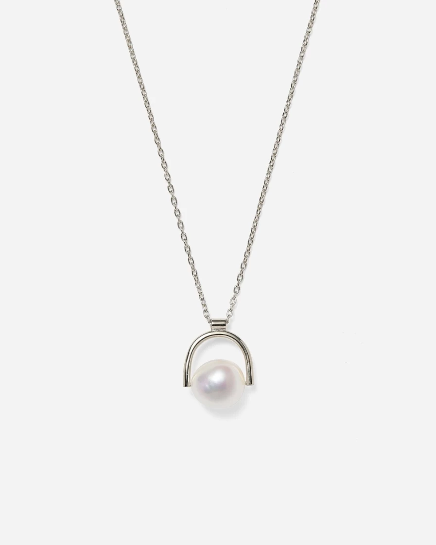 J.Crew Women's Silver Lady Grey Bail Necklace