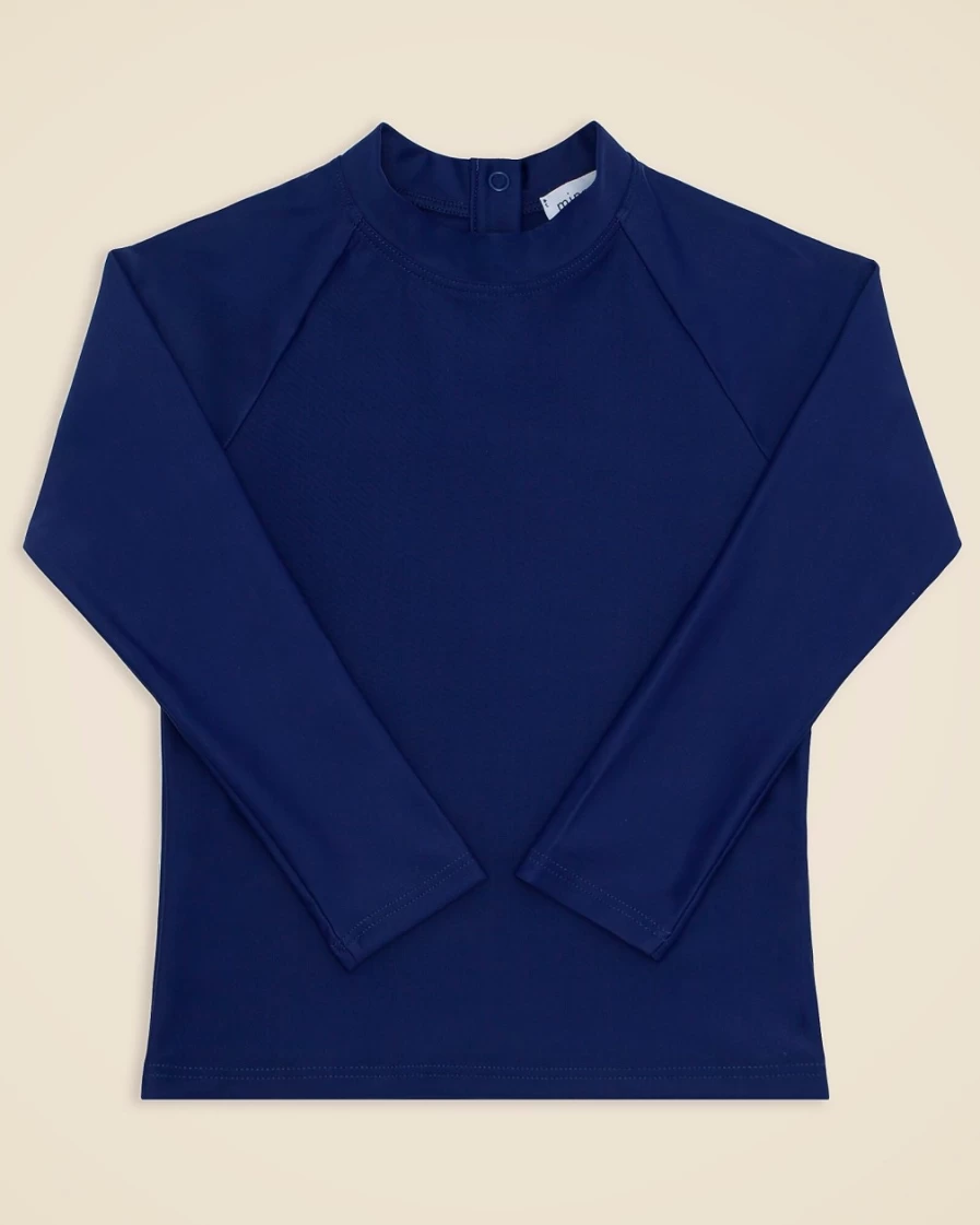 J.Crew Boys' Navy Minnow™ Rash Guard for Kids – UPF Sun Protection Swim Shirt