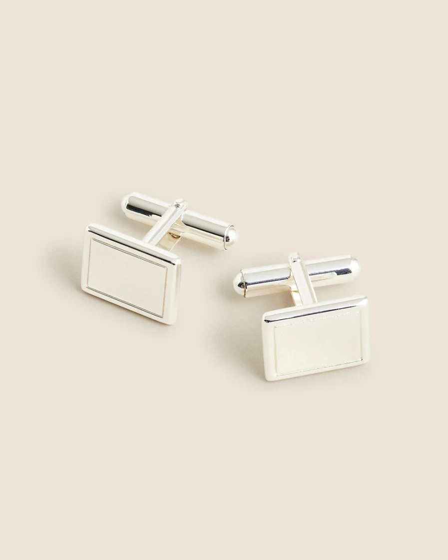 J.Crew Men's Sterling Silver Rectangle Cuff Links