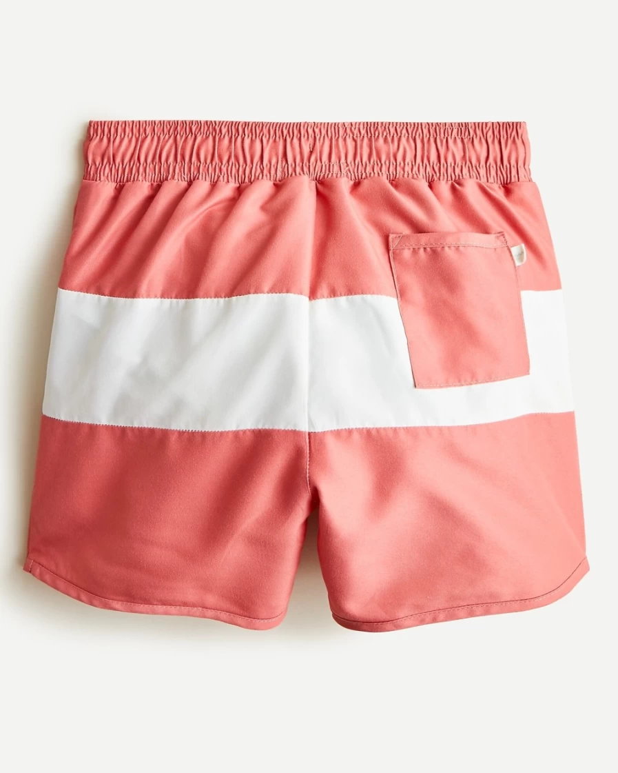 J.Crew Boys' Minnow™ Boardie Swimsuit in Ack Red & White Stripes