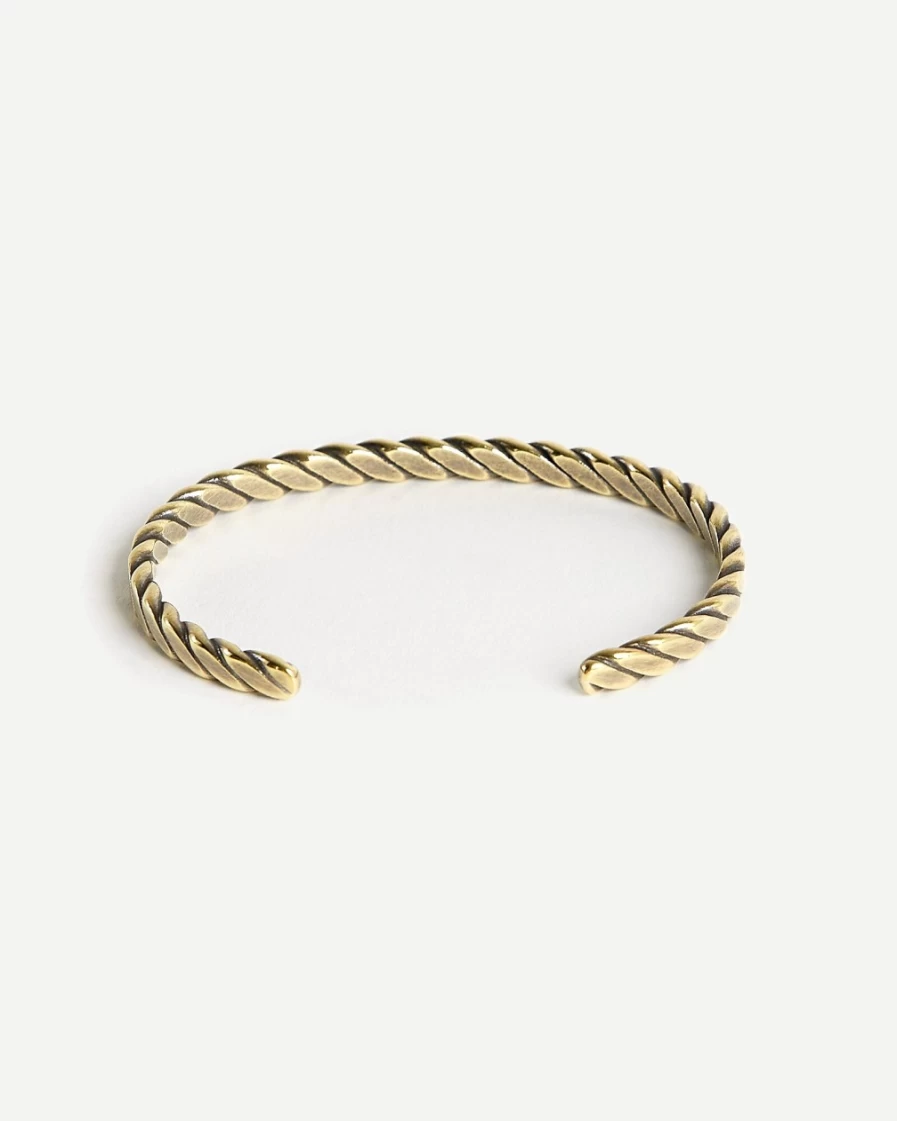 J.Crew Men's Brass Plait Cuff Bracelet by Studebaker Metals™