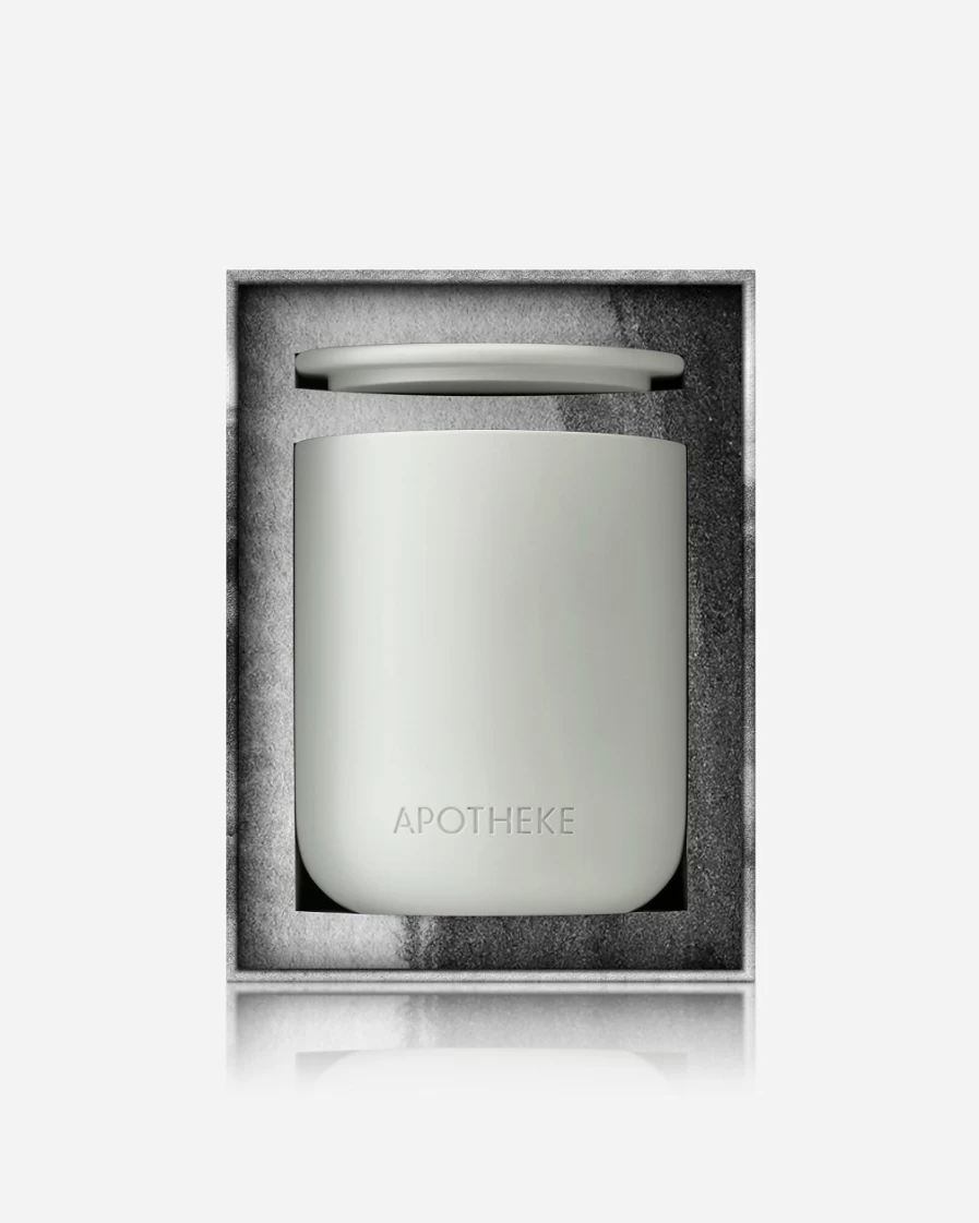 J.Crew White Ceramic Two-Wick Charcoal Scented Candle - Apotheke Collection