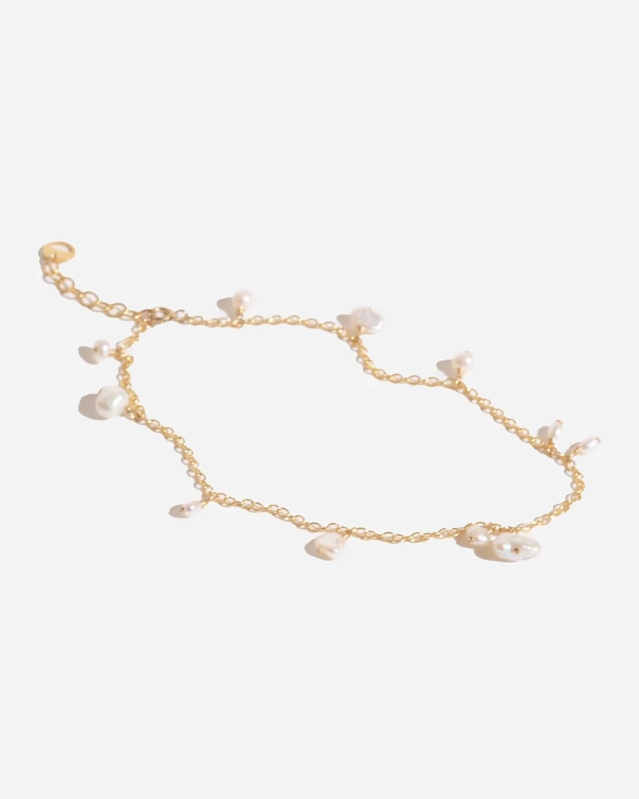 J.Crew Women's Gold Coco Anklet by Bychari - Elegant Ankle Bracelet