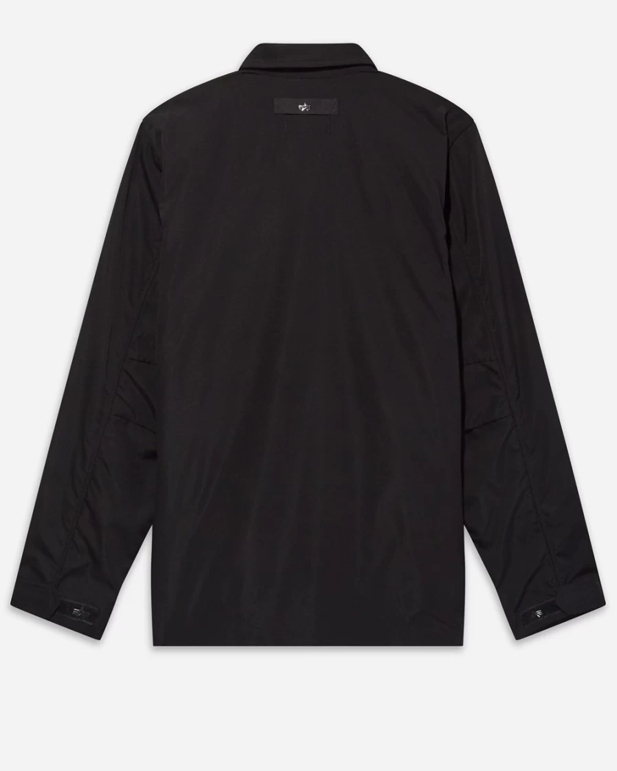 Men's J.Crew Black Nylon Cargo Shirt Jacket by Alpha Industries