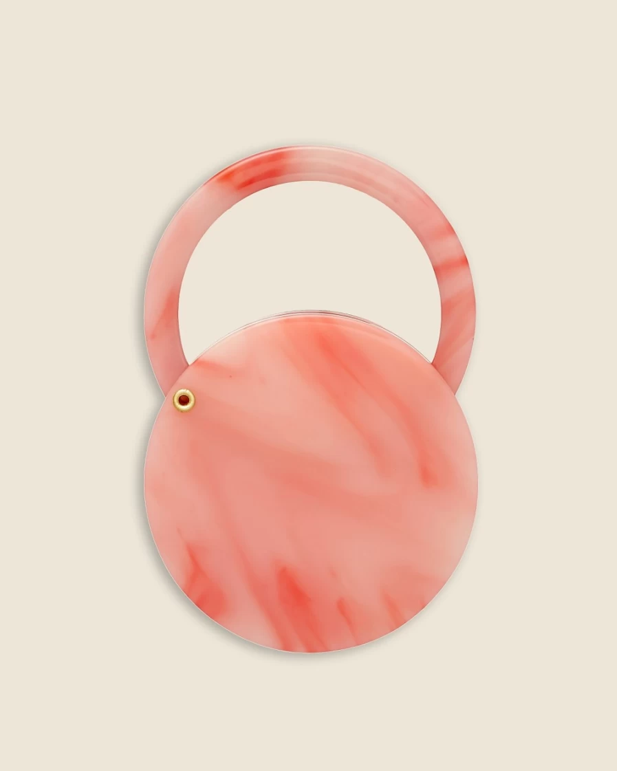 J.Crew Pink Circle Mirror for Girls | Decorative Machete Design Wall Mirror
