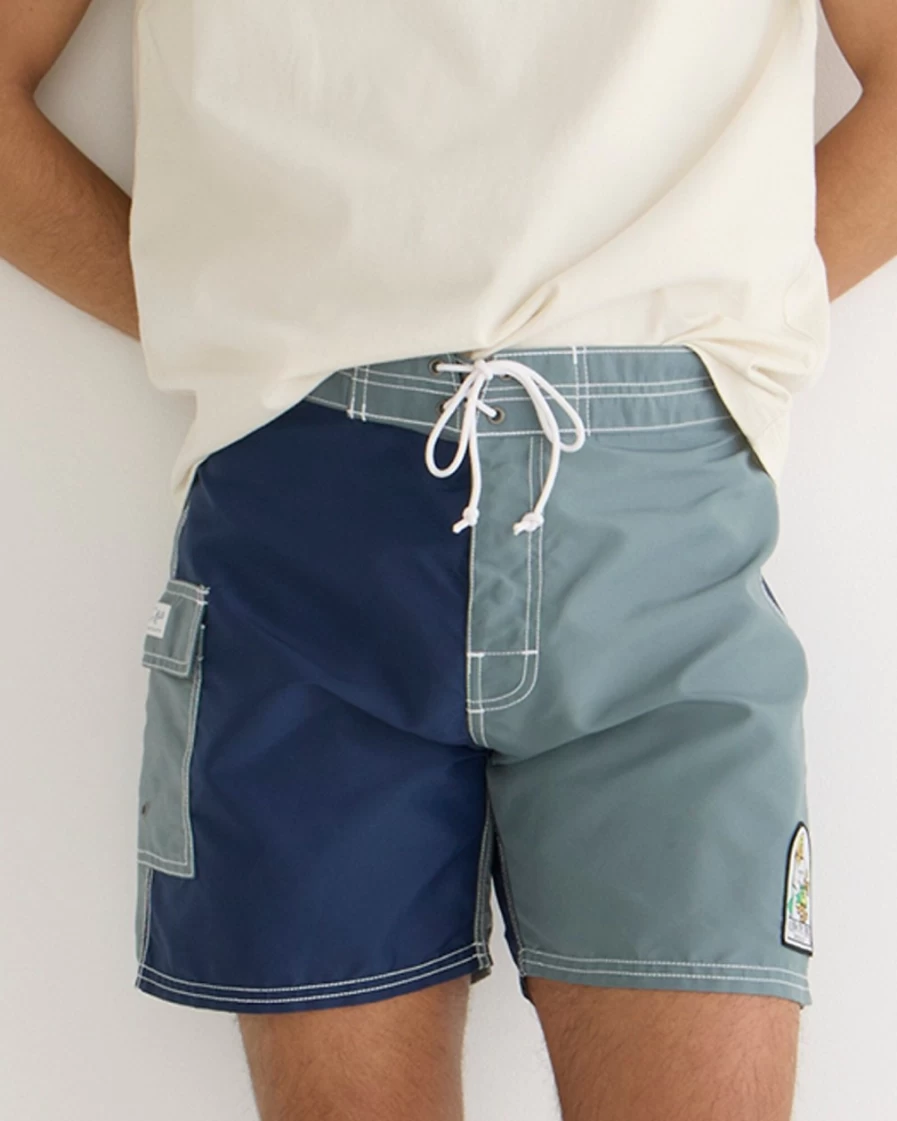 J.Crew Men's Overcast Navy Swim Trunks - Katin® Dogger Style