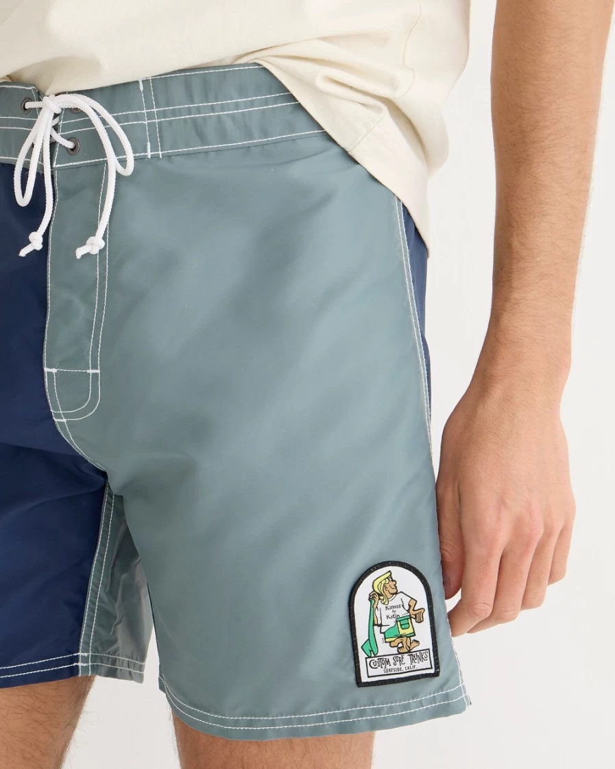 J.Crew Men's Overcast Navy Swim Trunks - Katin® Dogger Style