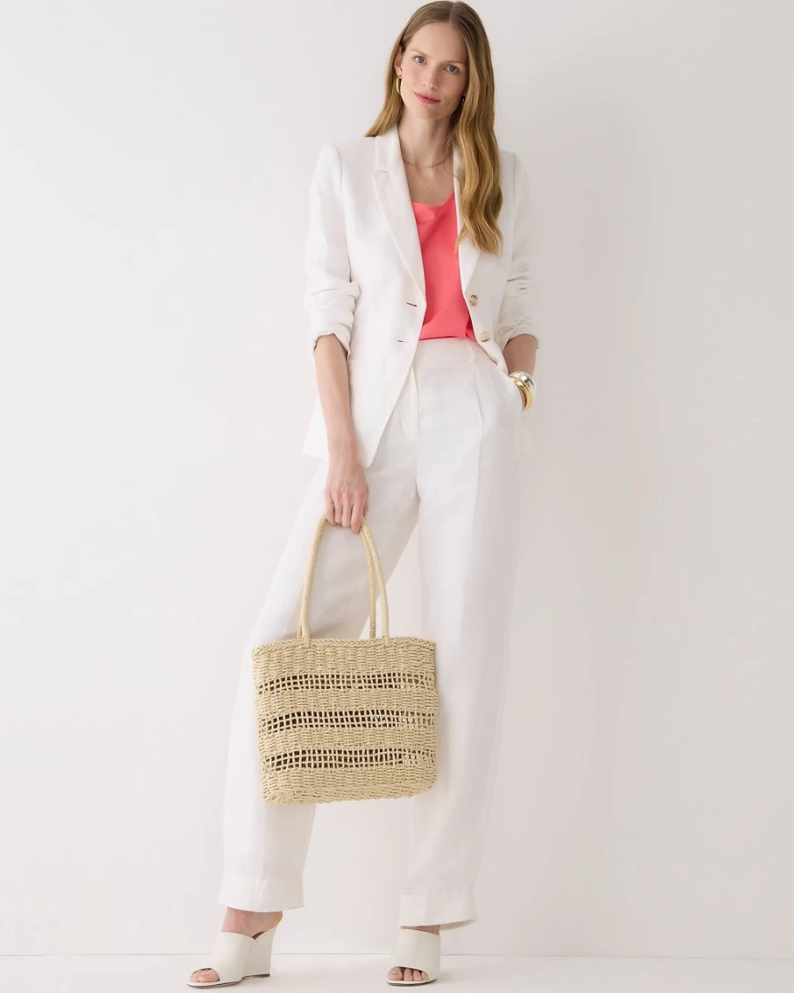 J.Crew Women's Brilliant Papaya Sleeveless Shell Top in Everyday Crepe Fabric