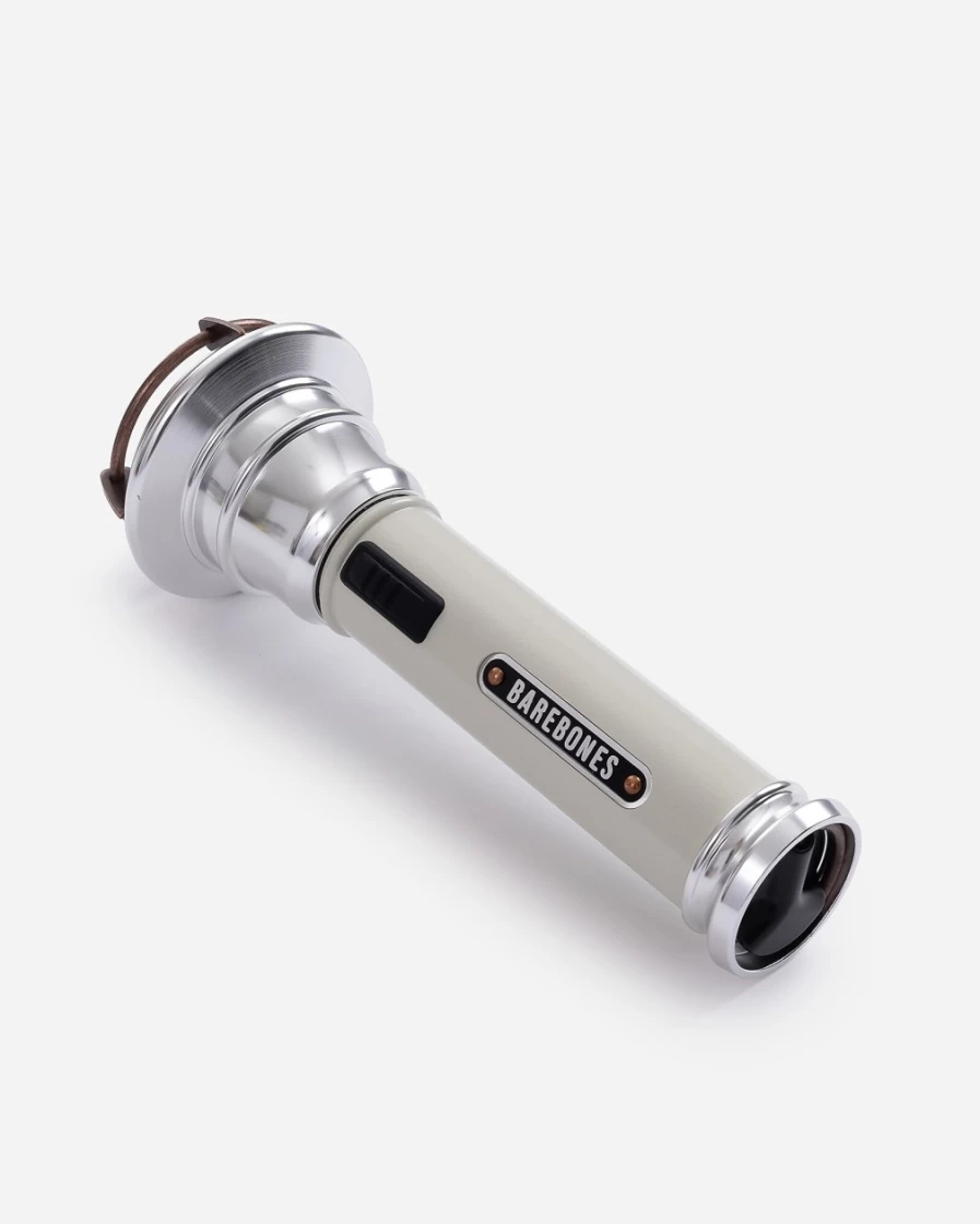 J.Crew White Vintage Barebones Flashlight - Retro Style Handheld Light