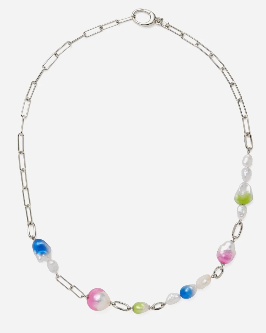 J.Crew Women's Silver Lady Grey Molly Necklace - Sterling Silver Pendant Jewelry