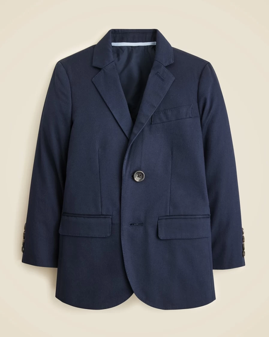 J.Crew Boys' Navy Italian Chino Ludlow Suit Jacket for Kids