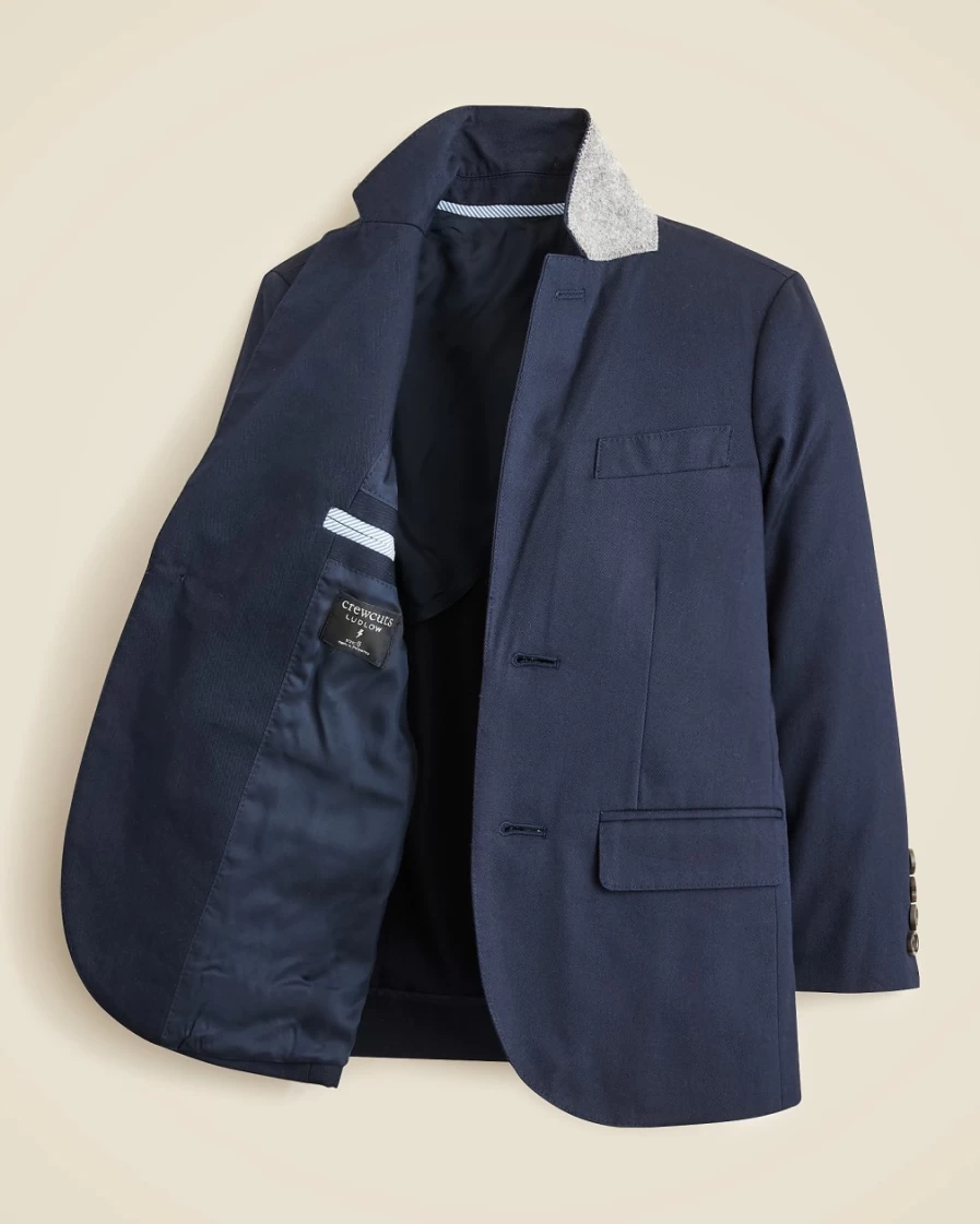 J.Crew Boys' Navy Italian Chino Ludlow Suit Jacket for Kids