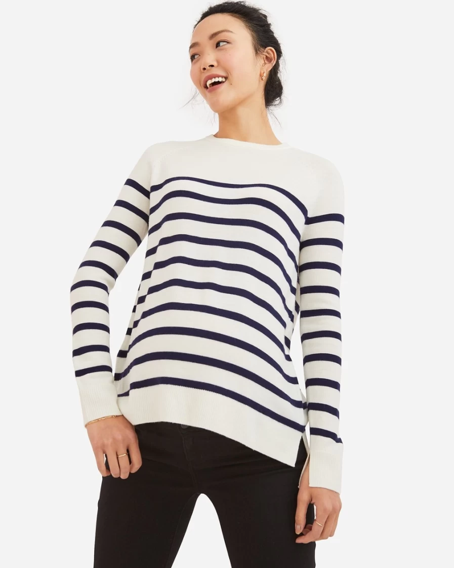 J.Crew Women's Hatch® Merino Maternity Long-Sleeve Tee in Multicolor