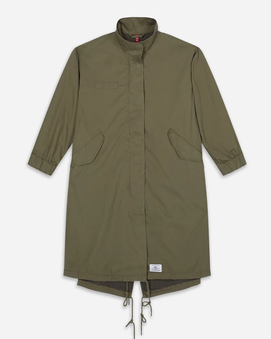 Women's J.Crew M-65 Fishtail Parka in Dark Green | Alpha Industries Style Military Jacket