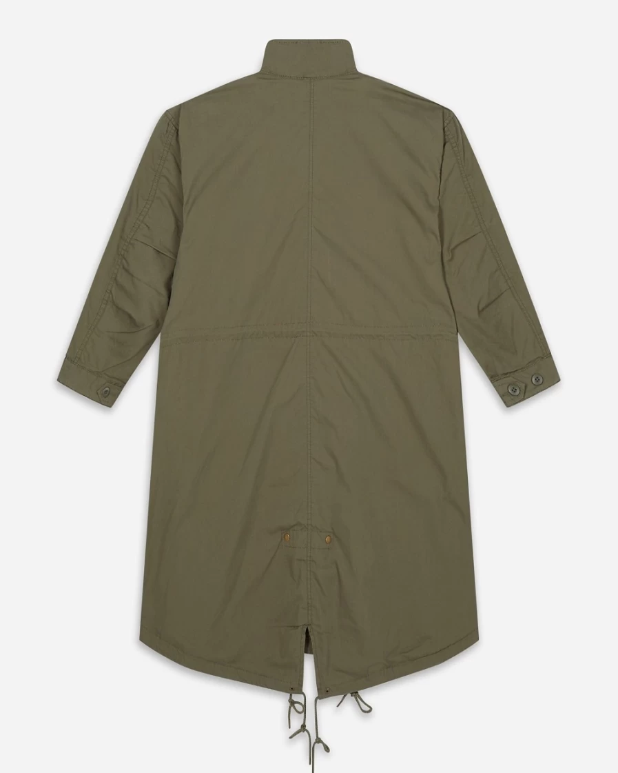 Women's J.Crew M-65 Fishtail Parka in Dark Green | Alpha Industries Style Military Jacket