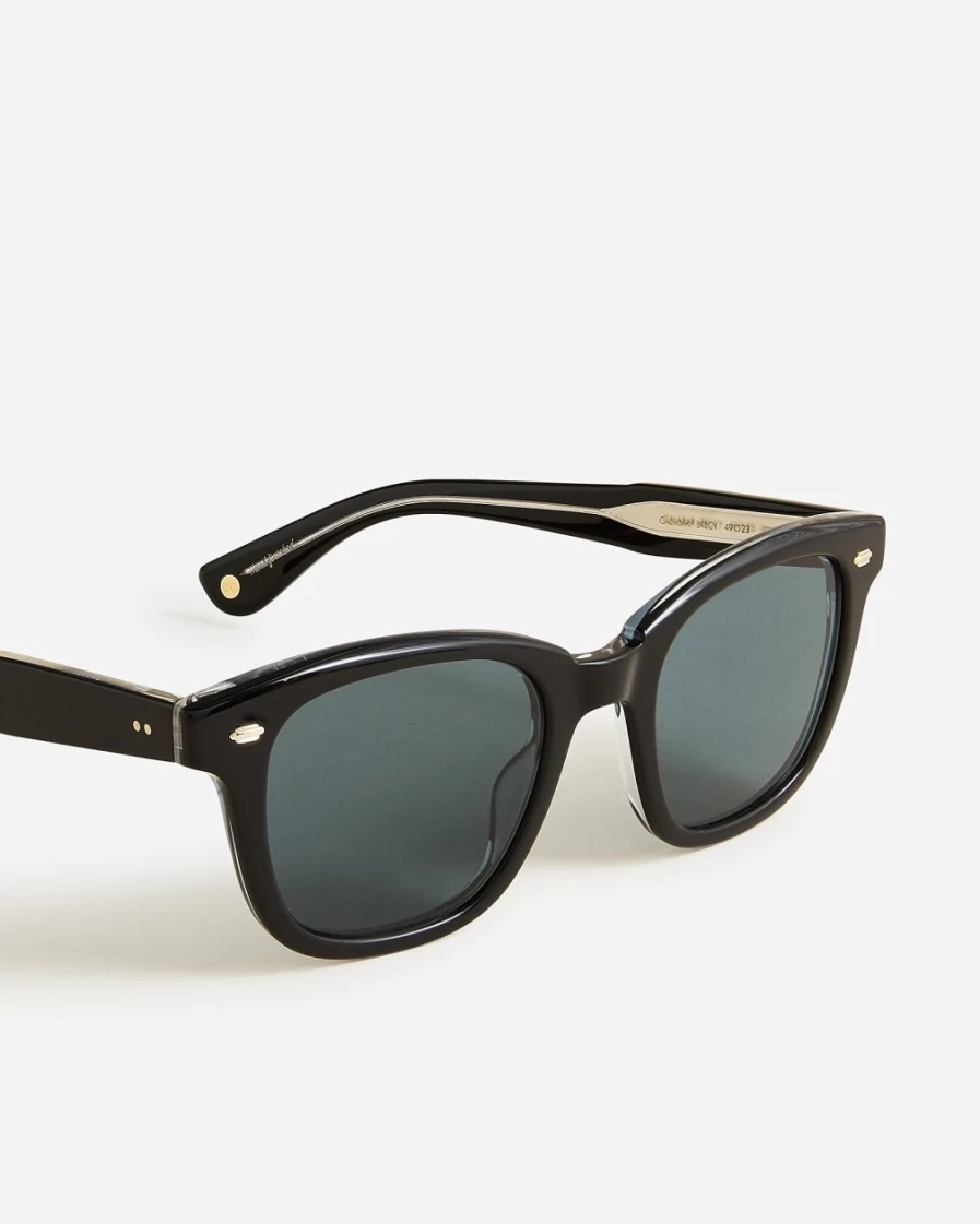 J.Crew Men's Black Calabar Square Sunglasses by Garrett Leight