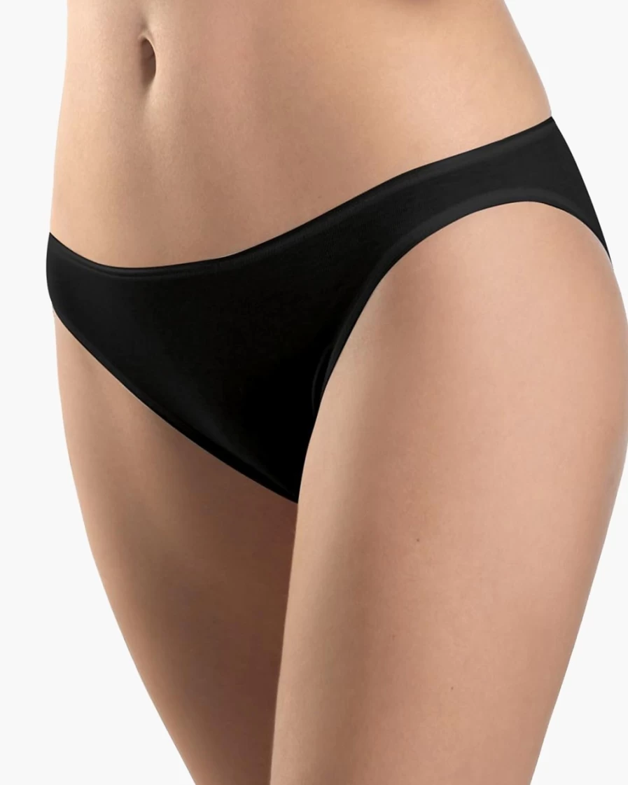 J.Crew Women's Black Cotton Seamless High-Cut Brief Underwear