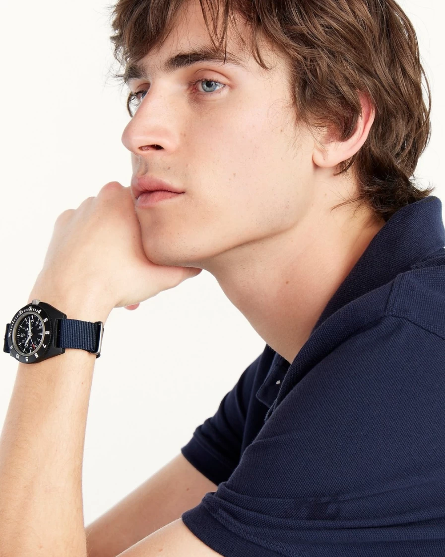 J.Crew Men's Navy 18mm Single Pass NATO Watch Strap