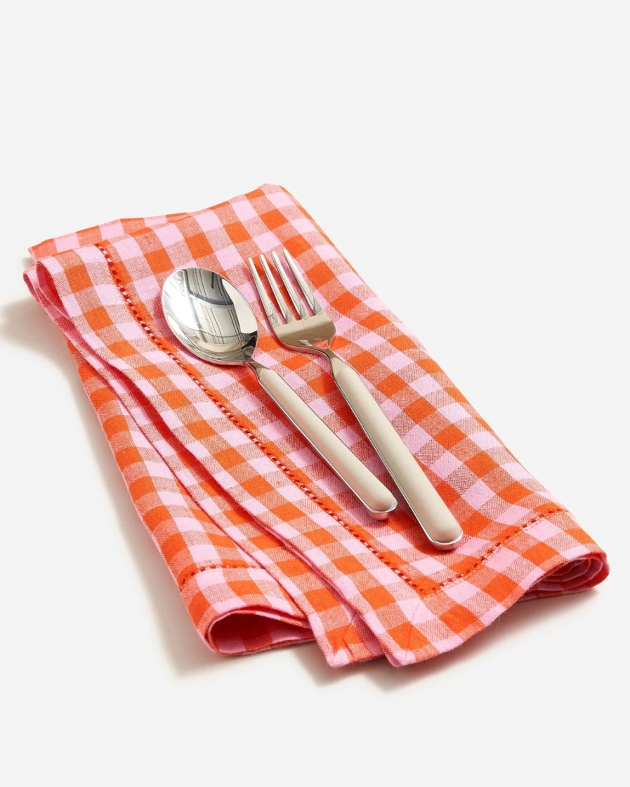J.Crew Resort Pink Heritage Print Napkins, Set of 4