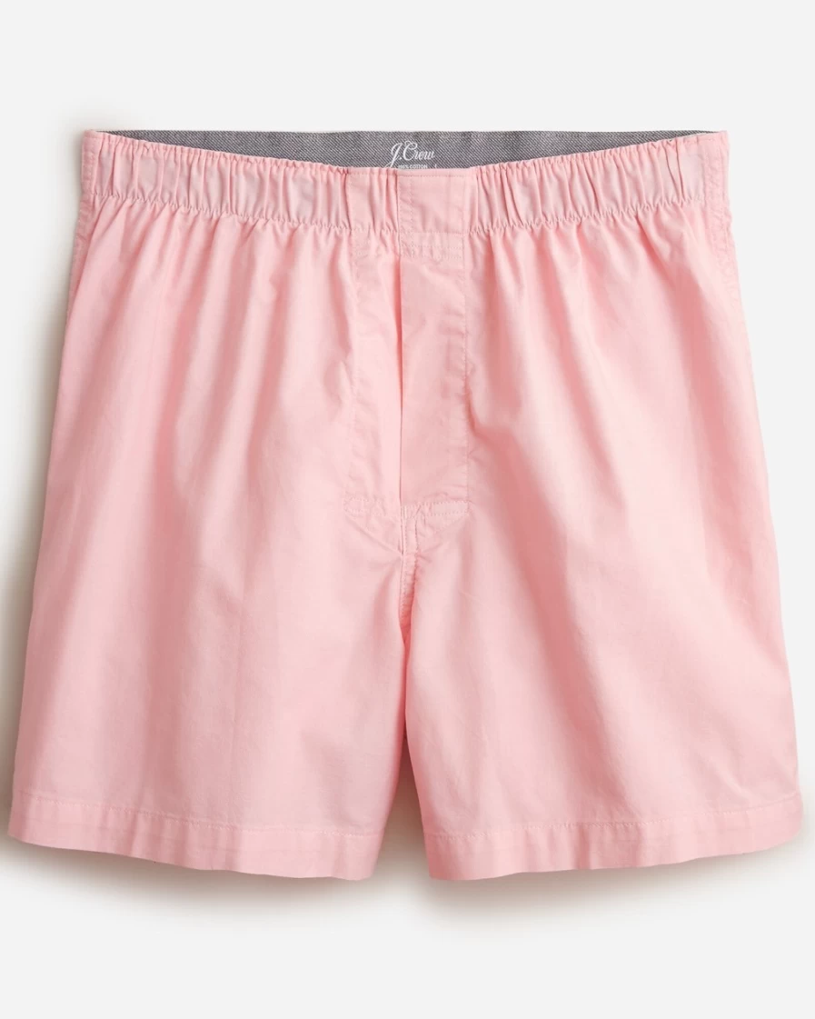 J.Crew Men's Boxer Shorts in Garment-Dyed Organic Cotton - Soft Broken-In Comfort, Cotton Candy Color
