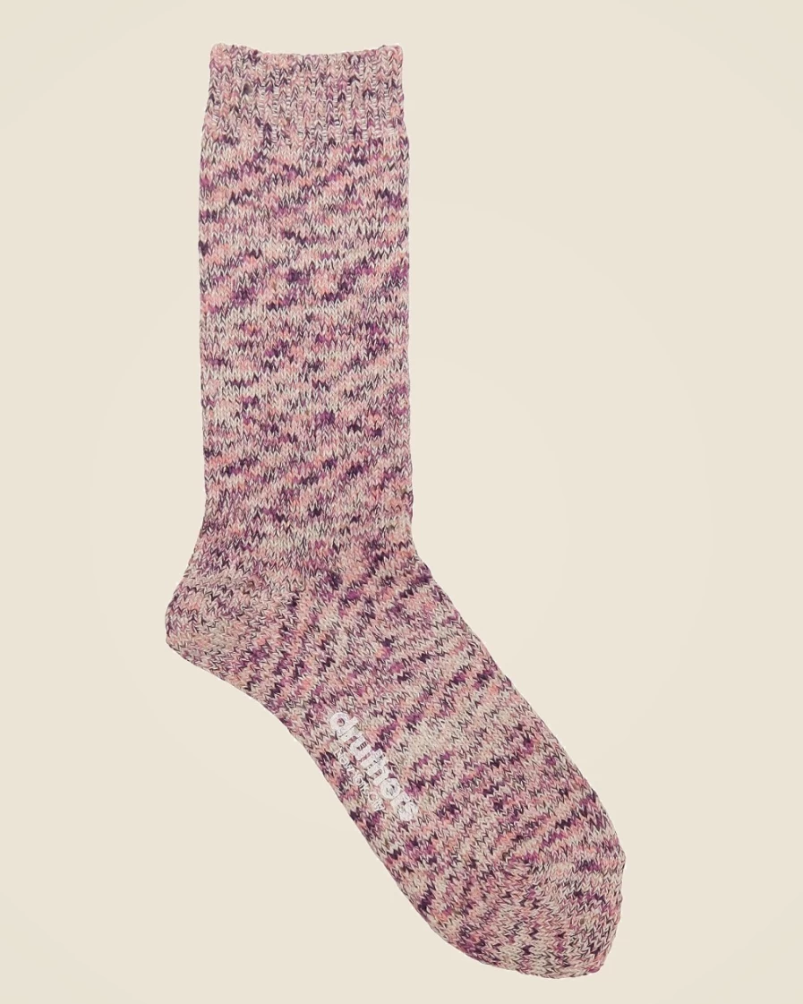 J.Crew Men's Purple Multi Melange Crew Socks - Druthers™ Collection