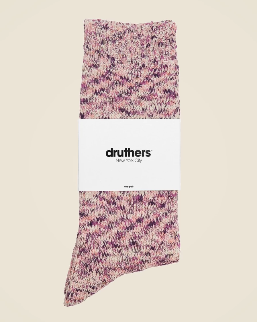J.Crew Men's Purple Multi Melange Crew Socks - Druthers™ Collection