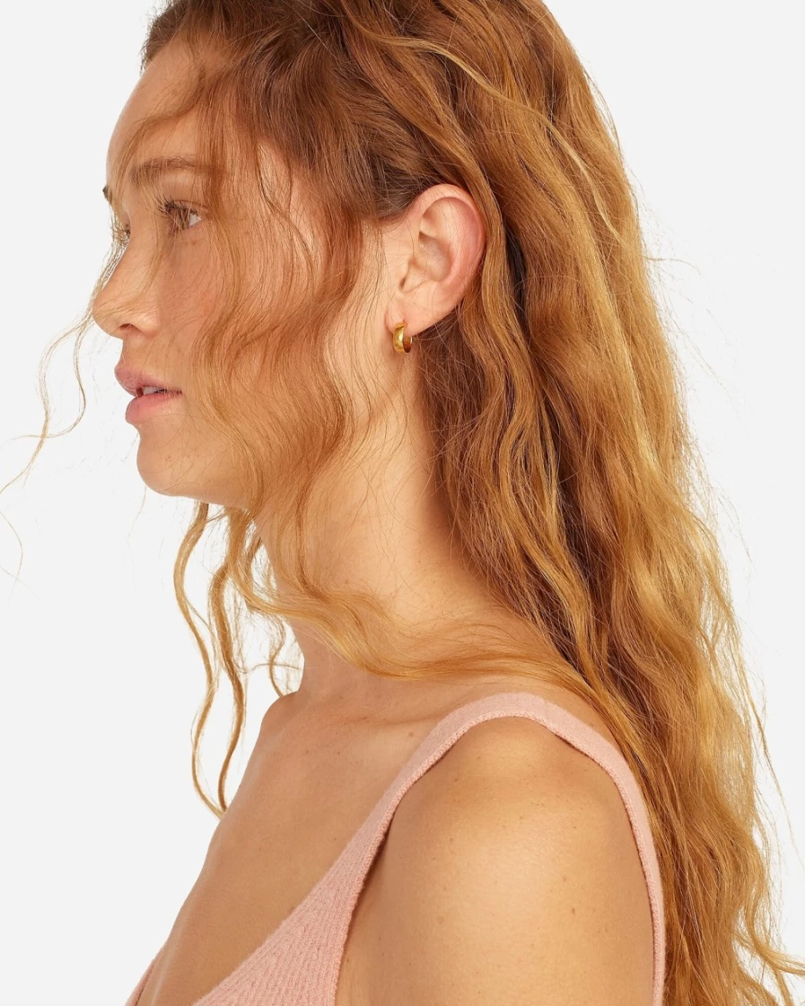 J.Crew Women's 14K Gold-Plated Mini Hoop Earrings | Demi-Fine Jewelry