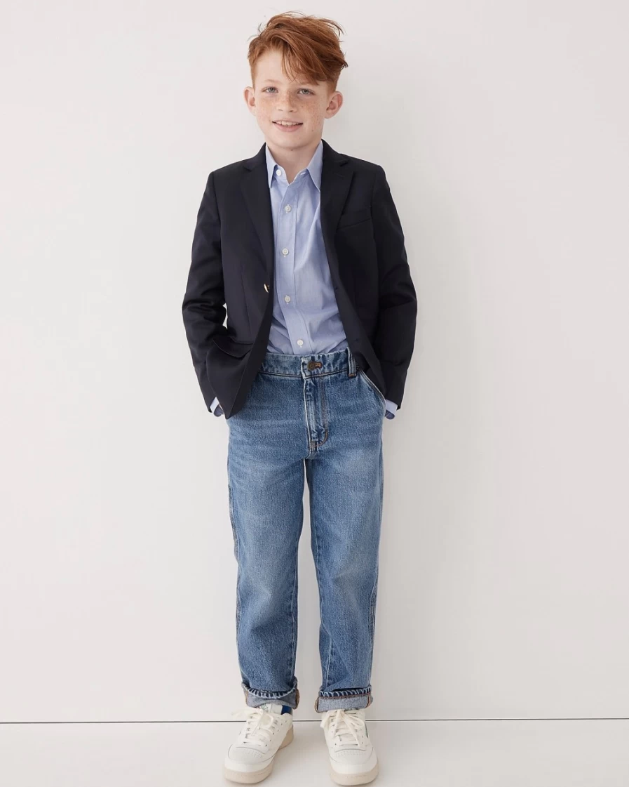 J.Crew Boys' Medium Indigo Carpenter Jeans – Washed Denim Kids' Pants
