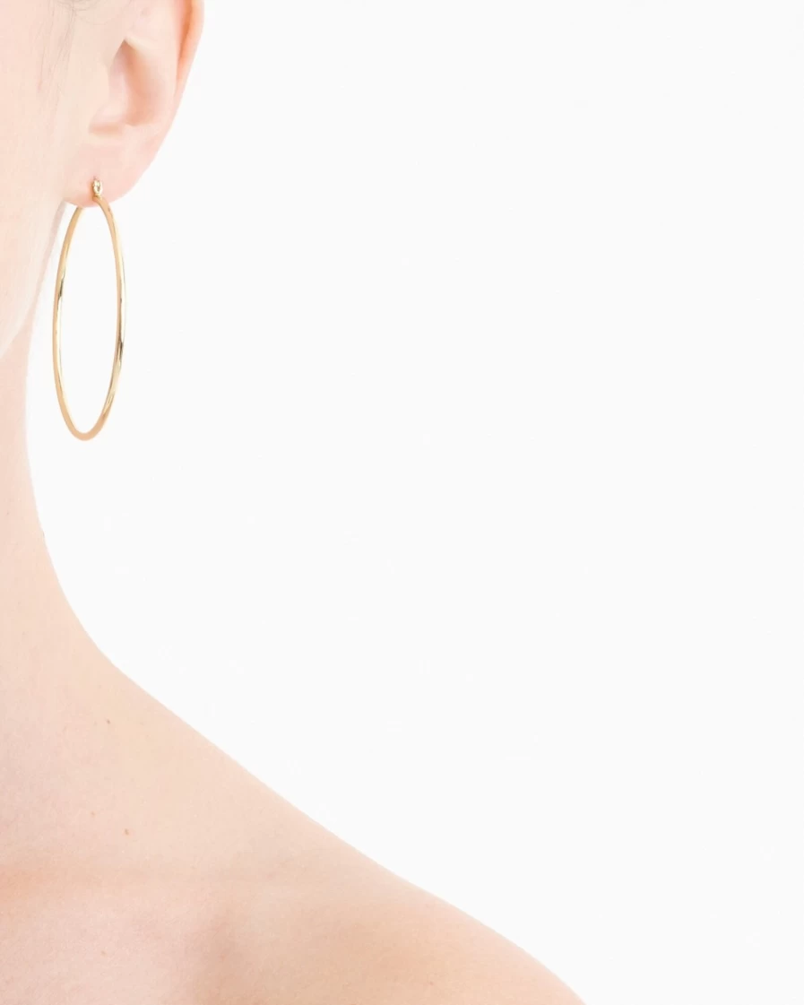 J.Crew Women's Gold Antique Hoop Earrings - Vintage Style Dangle Earrings for Women