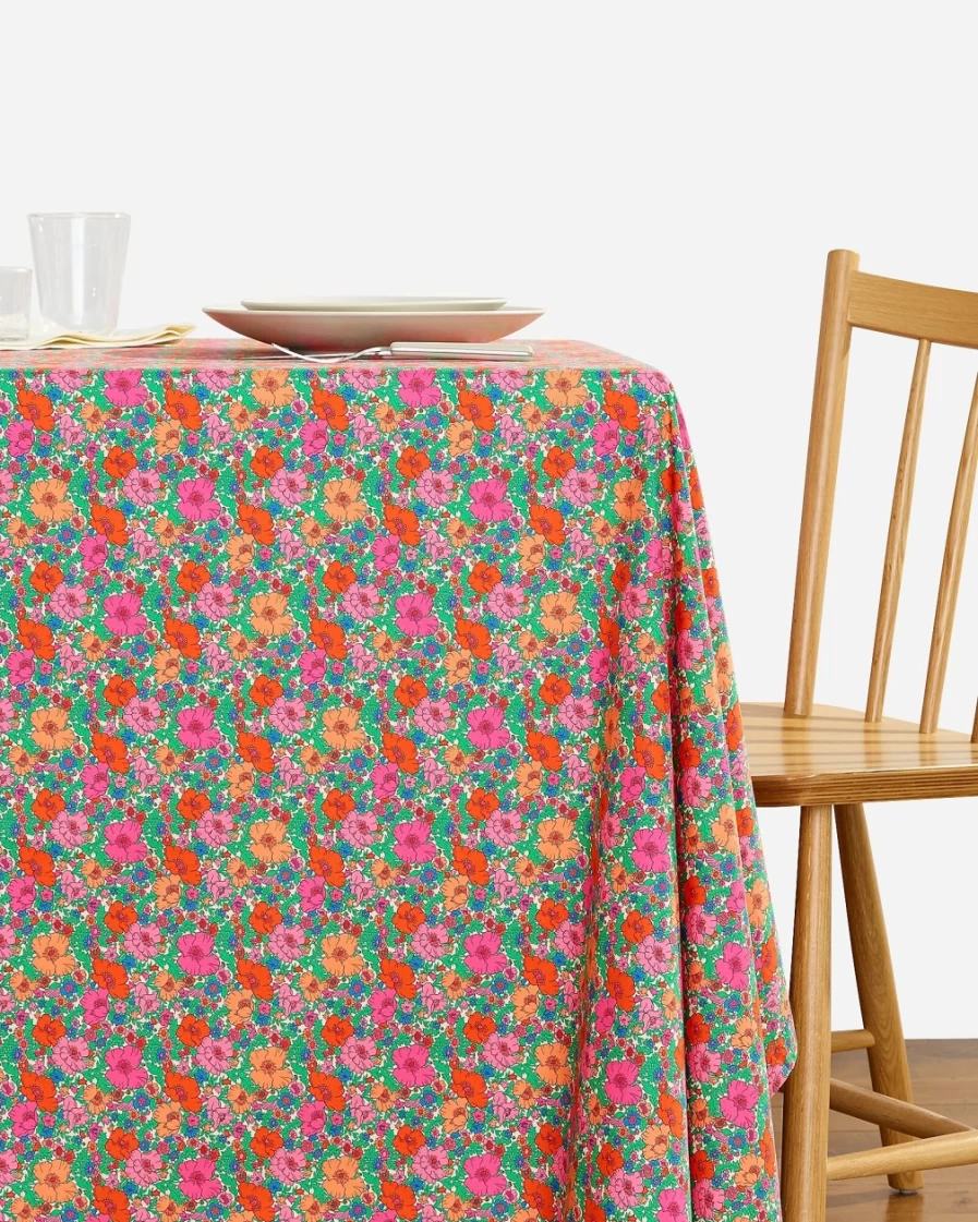 J.Crew Pink Liberty® Fabrics Tablecloth – Floral Printed Dining Table Cover