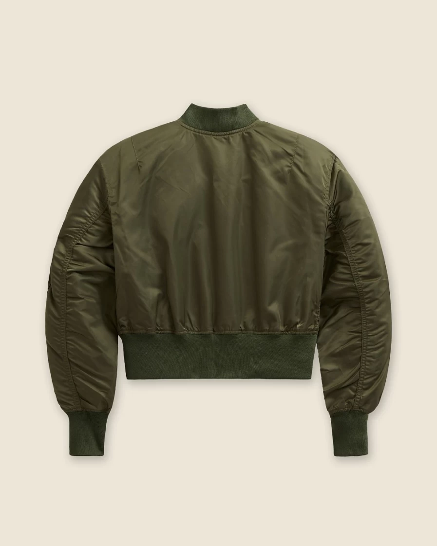 J.Crew Women's Dark Green Alpha Industries® L-2B Cropped Gen-II Flight Jacket