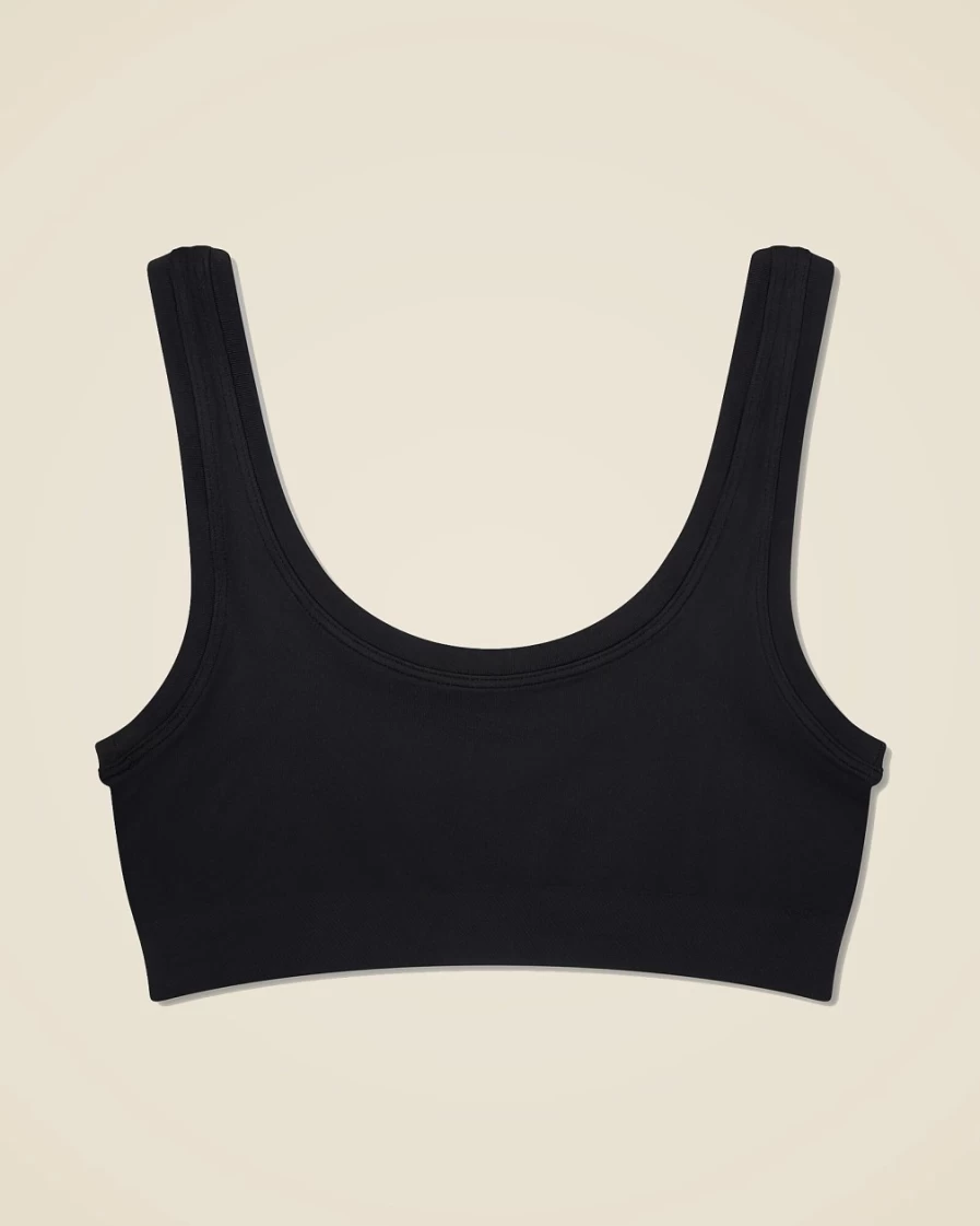 J.Crew Women's Black Touch Feeling Crop Top - Hanro® Style Comfort Fit