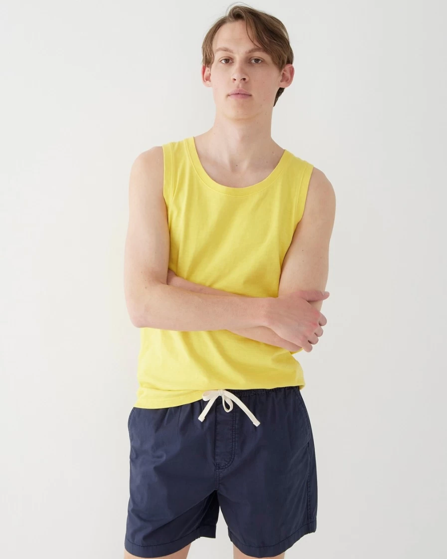 J.Crew Men's Warm Sun Garment-Dyed Slub Cotton Tank Top