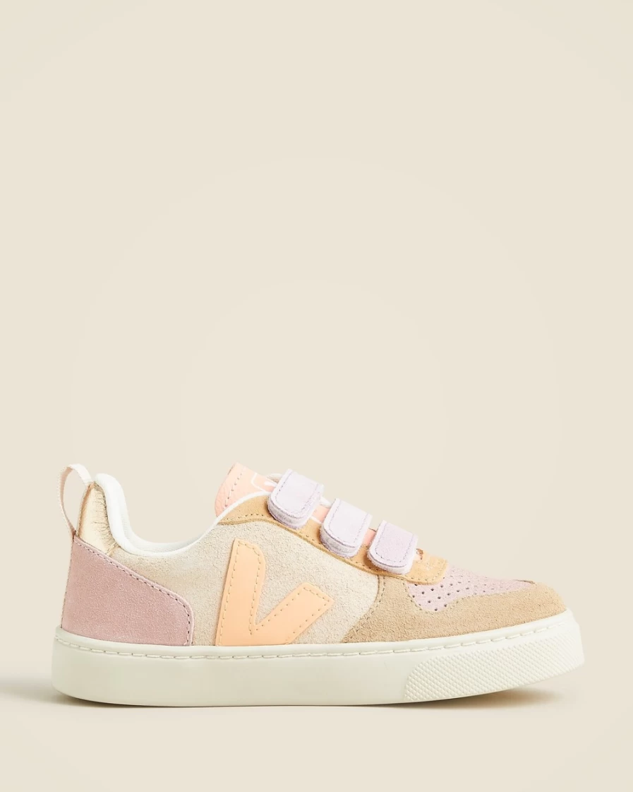 J.Crew Girls' Multico-Sable Veja V-10 Velcro Sneakers for Kids