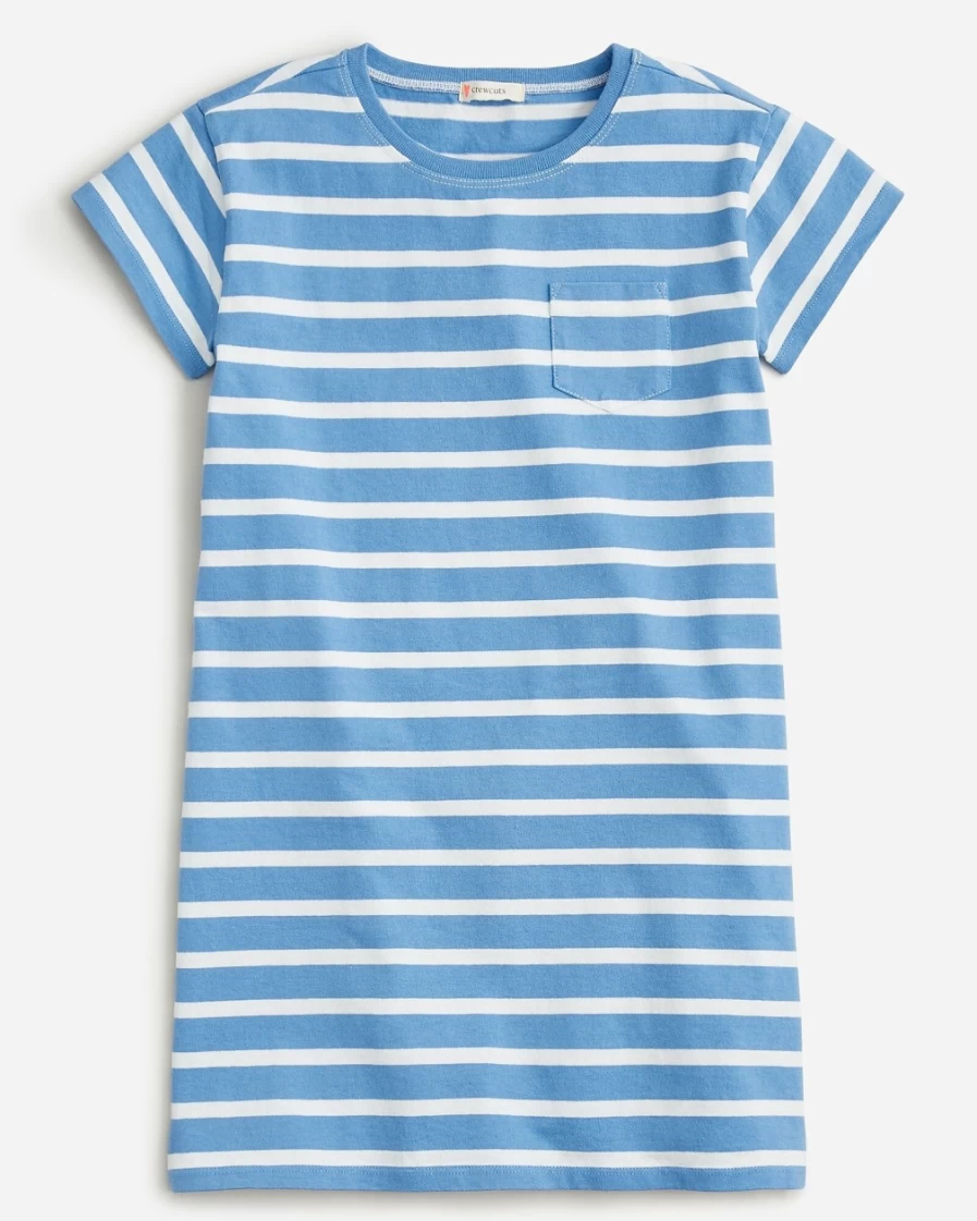 J.Crew Girls' Ivory Mountain Stream T-Shirt Dress for Kids