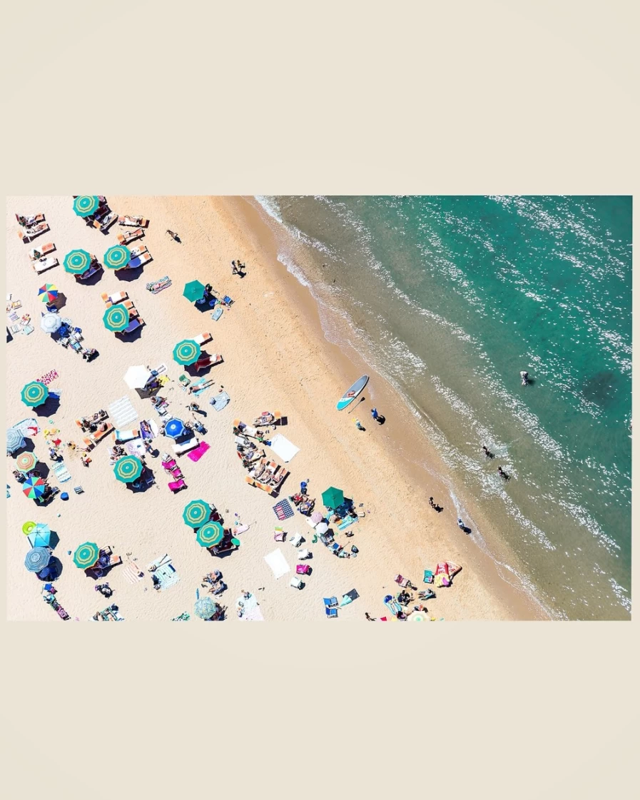 J.Crew Multi-Color Sunset Beach Umbrellas Inspired by Gray Malin Shelter Island Photography