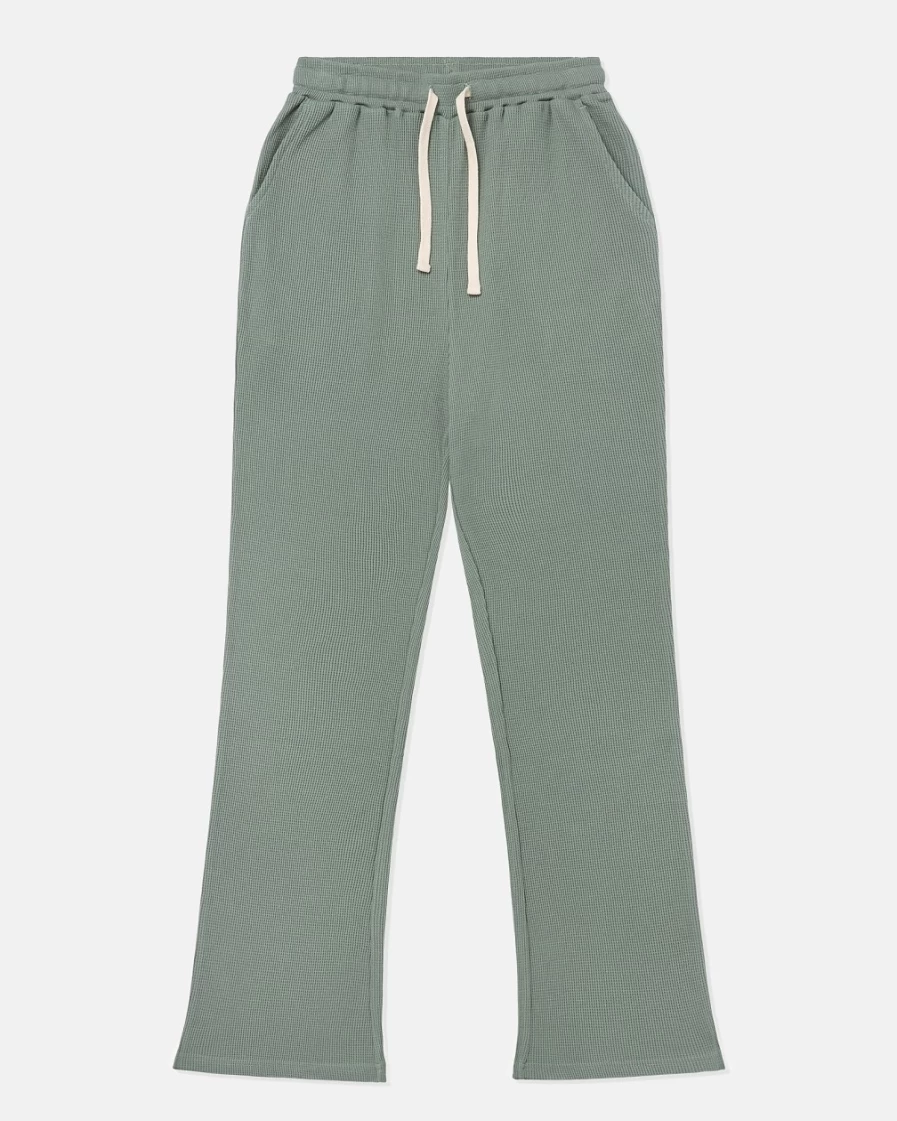 J.Crew Women's Green Cropped Waffle Flare Pants by Onia
