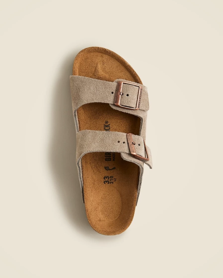 J.Crew Boys' Taupe Suede Birkenstock® Arizona Sandals for Kids