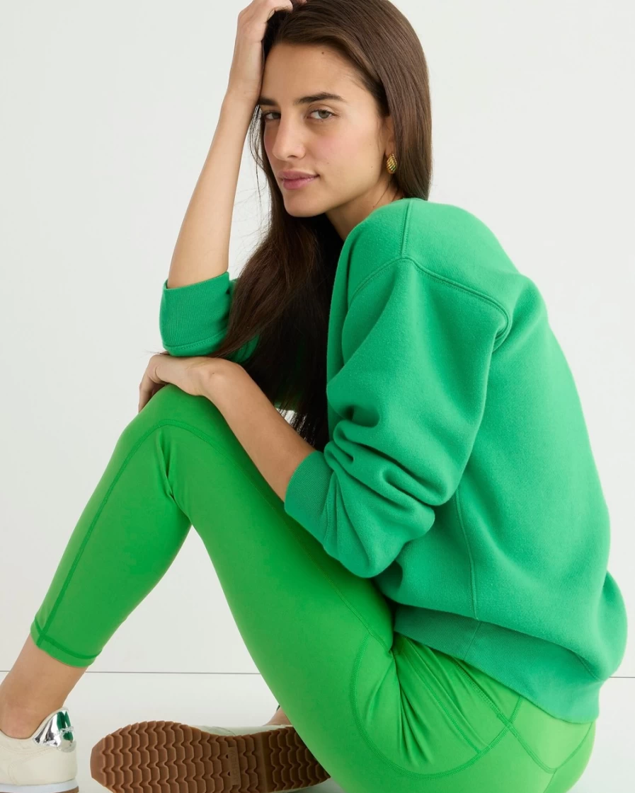 J.Crew Women's Cloudstretch High-Rise Leggings with Side Pockets in Kelly Green