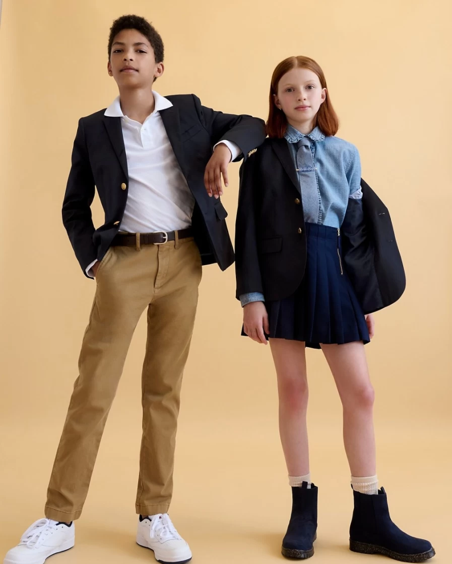 J.Crew Boys' White Long-Sleeve Piqué Polo Shirt for Kids