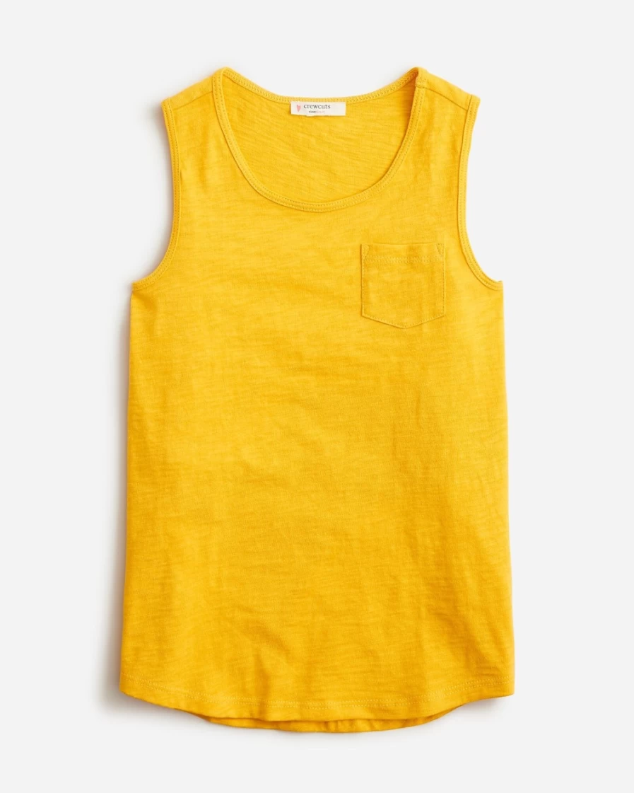 J.Crew Girls' Marigold Solid Pocket Tank Top for Kids