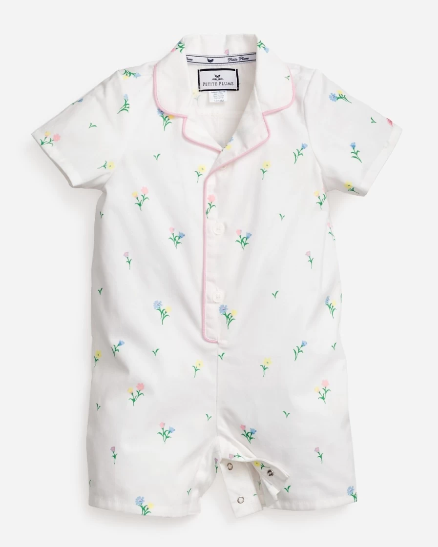 J.Crew Petite Plume Girls' White Summer Romper for Kids